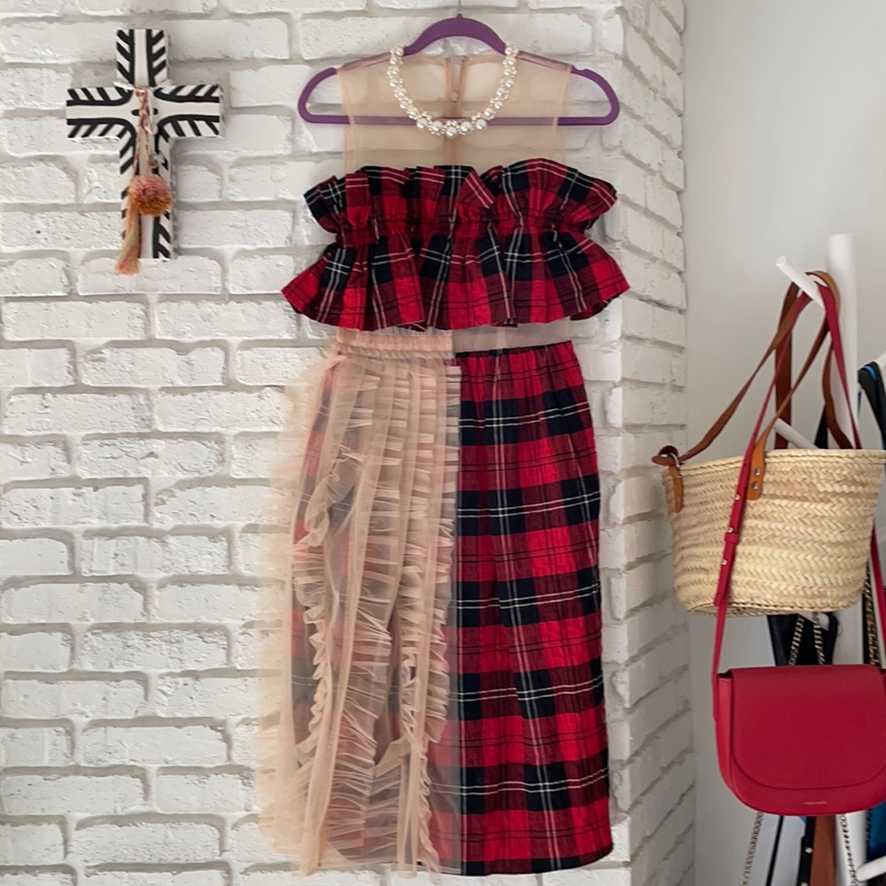 Simone Rocha for h&m collection Tartan dress, XS / eu 34 never worn